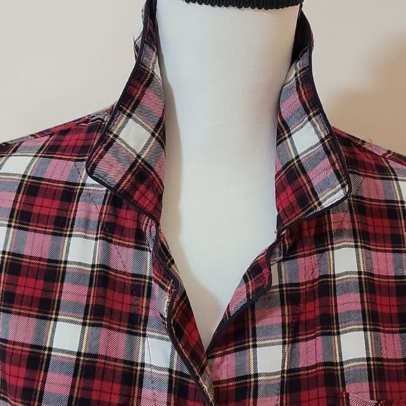 Chaps by Ralph Lauren plaid pajama top - Picture 3 of 10